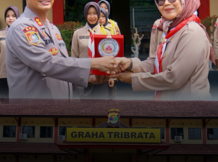 SPN POLDA LAMPUNG TERIMA KUNJUNGAN SAKA BHAYANGKARA POLSEK KALIREJO POLRES LAMPUNG TENGAH