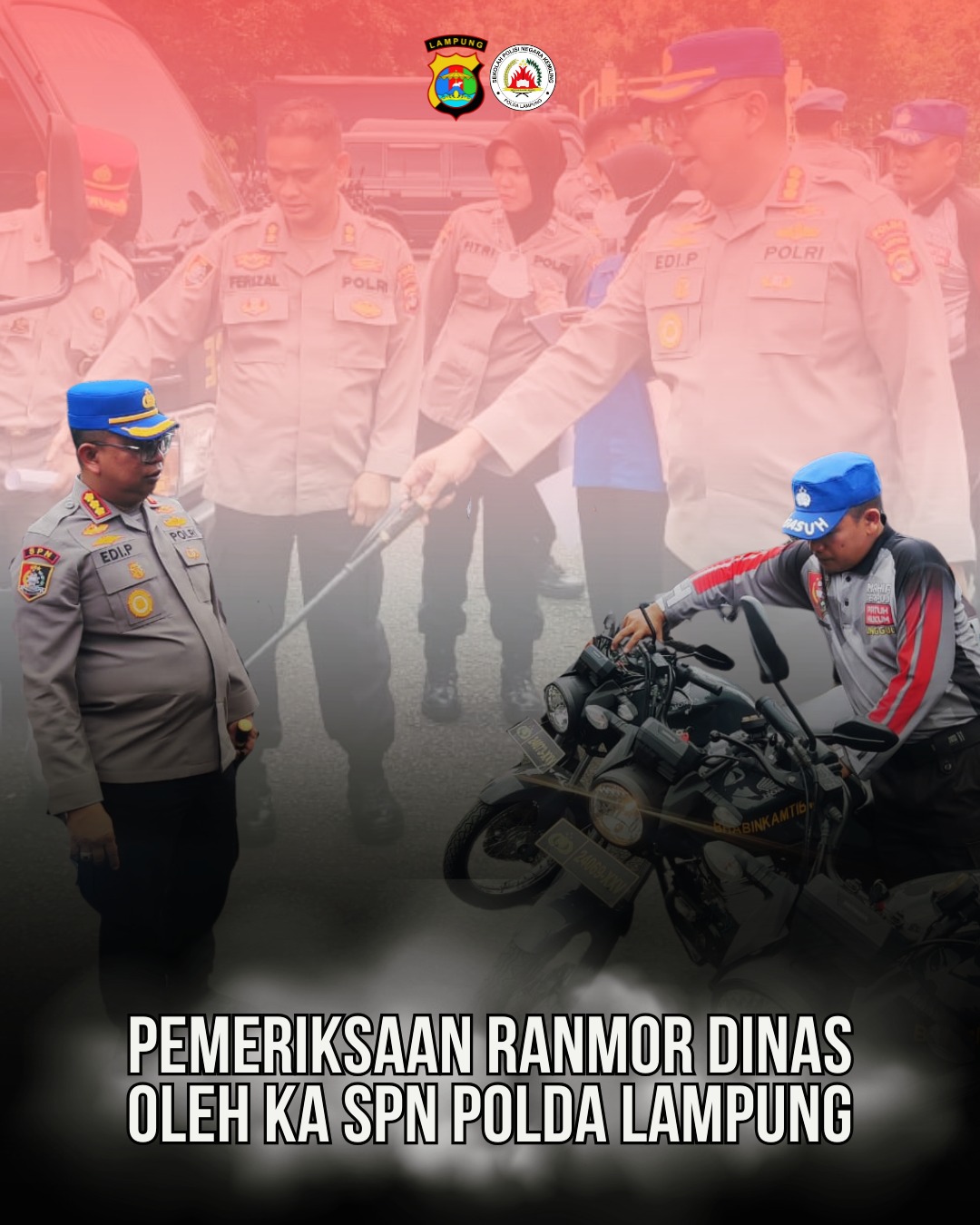  SPN POLDA LAMPUNG MELAKSANAKAN PENGECEKAN KENDARAAN DINAS UNTUK DUKUNG KESIAPAN OPERASIONAL