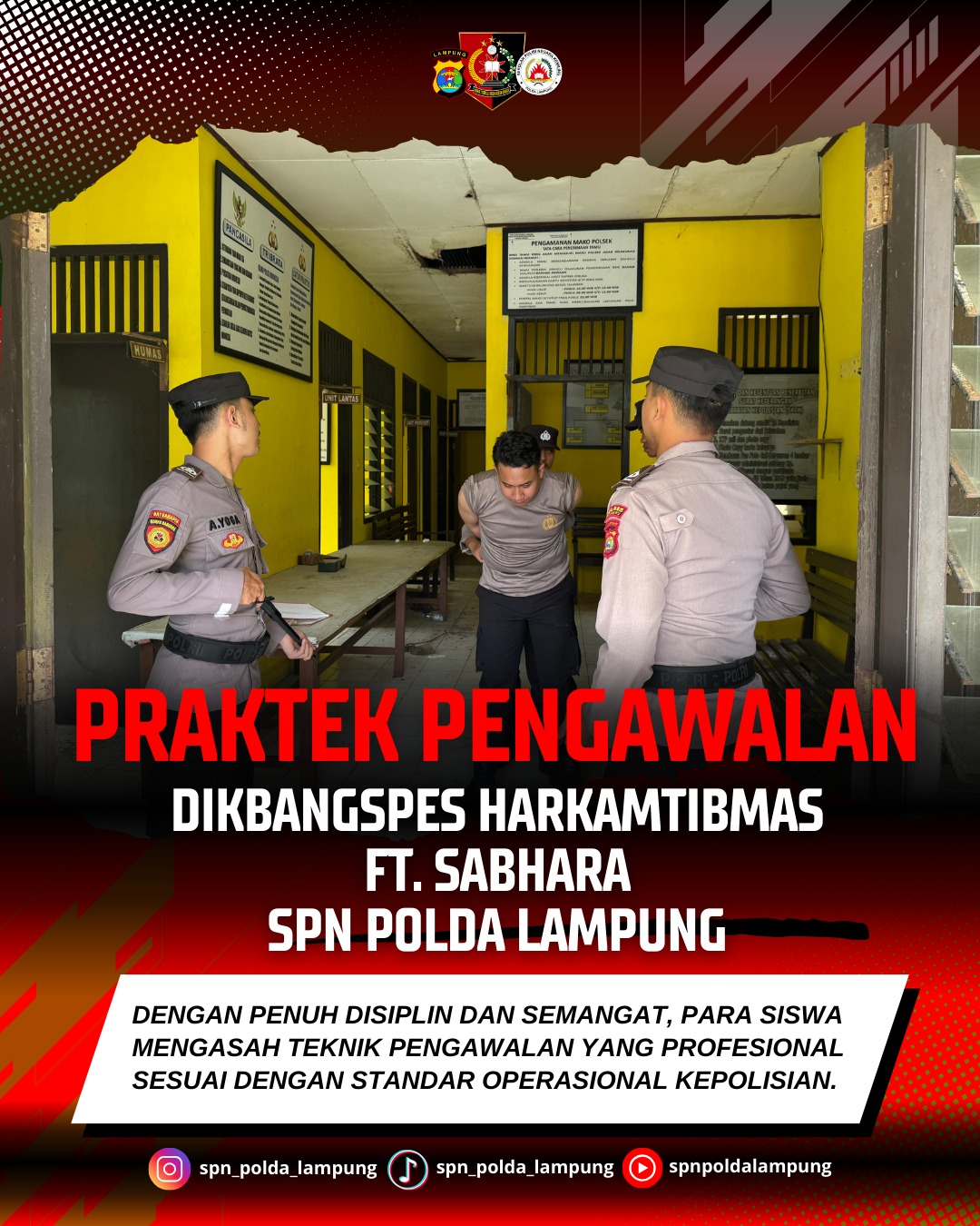  SISWA DIKBANGSPES HARKAMTIBMAS FT. SABHARA T.A. 2025 MELAKSANAKAN PBM PENGAWALAN