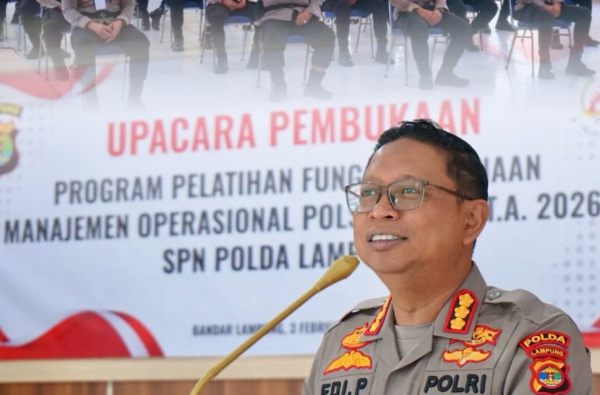  SPN POLDA LAMPUNG GELAR PEMBUKAAN PELATIHAN MANAJEMEN OPERASIONAL POLSEK (MOP) T.A. 2026